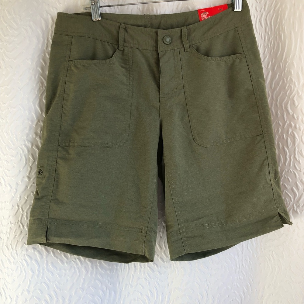 BNWT The North Face Horizon 2.0 Roll-up Relaxed Regular Fit Shorts Green Size 4